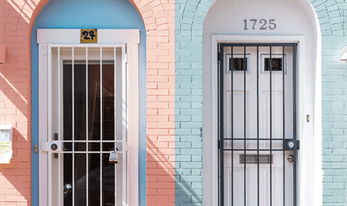 Colorful door apartment