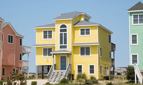 Yellow vacation house rental