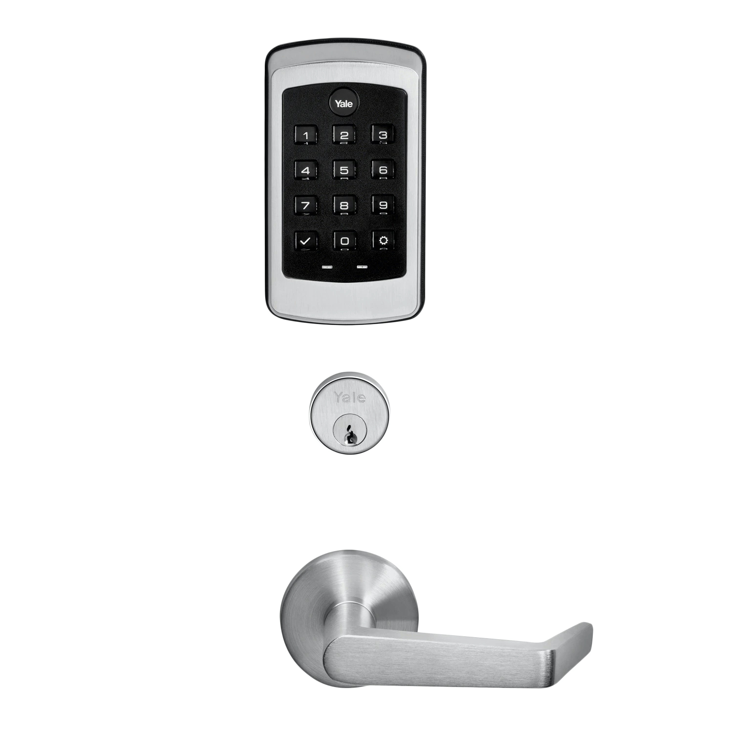 yale nextouch sectional mortise commercial lock push button